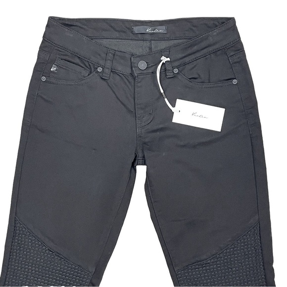 Kancan Jeans Estilo Black Jeans Reinforced Knee Women’s Size 25 - Picture 2 of 12